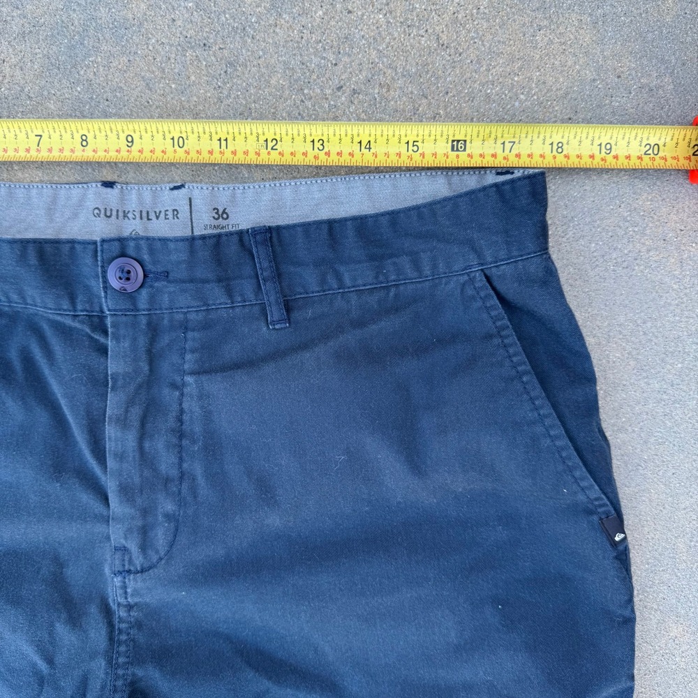 Quiksilver Men Straight Fit Chino Pants Navy Blue Size 36 - Picture 5 of 10